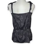 Glam Tie Shoulder Bird Peplum Tank Top - Small Photo 2