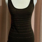 New York & Company Brown Rhinestone Tank Top Xlarge Size XL Photo 0