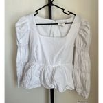 Tuckernuck  Hyacinth House White Clemons Puff Sleeve Blouse Small Photo 1