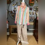 Tommy Hilfiger Y2K Vintage  Pastel Stripe Cotton Button Up Size 14 Photo 8