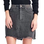 DL1961 Georgia Studded Mini Jean Skirt Faded Black Size 28 Photo 4