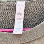 Alo Yoga Fade Ripped Pullover Sweatshirt in Jungle Green Size S Photo 3