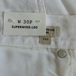 Madewell NWT White Petite Superwide-Leg Jeans: Airy Denim Edition Size 30P Photo 7