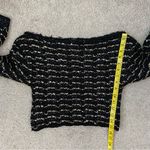 Balmain  Off The‎ Shoulder Metallic Cropped Top Black Gold FR 38 US 6 Photo 13