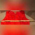 Tory Burch  Size 10 Red Blood Orange Silk Blend Structured Front Zipper Dress Photo 15