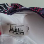 Nicole Miller  Women's Swimsuit RacerBack Fully Lined Purple Floral Size M Photo 4