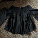 Elizabeth and James Textile  Black off the shoulder Top Medium Photo 0