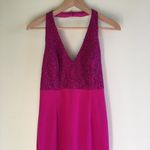 NEW‎ LULUS Love Potion Lace Halter Maxi Dress Pink Size L Photo 7