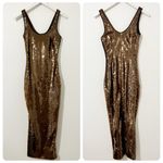CULTNAKED Tan Dress in Brown Midi Sequin Cocktail Revolve Size XXS NWT Photo 2