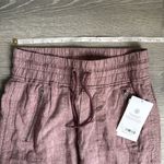 Athleta NEW Cabo Pink Linen Drawstring Pants 2 Photo 5
