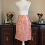 Sunny Leigh  Pink and Gold Patterned Pencil/Straight Skirt size 2 Photo 1