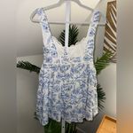 For Love & Lemons For‎ love and lemons Maisie Floral Blue and White mini Dress Photo 6