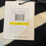Calvin Klein  Sweater Dress Mock Neck Black White Stripes Womens Medium New Photo 9