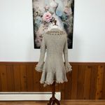 Funky K. Jordan Fur Trim Drape Cardigan! Tan Photo 3