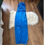 Lulus LULU’S Utterly Unforgettable Royal Blue Satin Sleeveless Mxi Dress Photo 2