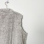 Natural Reflections [] Beige Furry Sherpa Full Zip Vest NWT Egret Size XL Photo 5