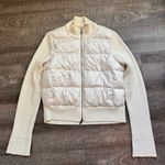 Ralph Lauren  Polo Jeans Co Ivory Knit-Sleeve Puffer Jacket Sweater Size XL Photo 4