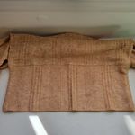 NWT Band of‎ the Free Ribbed Mock Neck Top Puff Shoulder Camel Tan Fall Photo 4