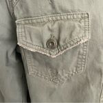 Free People  Moonchild Shirt Jacket Shacket Denim Utility Distressed Olive Green Photo 3