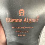 Etienne Aigner Women's Black Y2K Leather Loafers Size 9.5 Casual Flats Photo 6