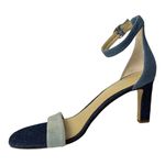 Marc Fisher  Navy Blue Denim Ankle Strap High Heels Size 10‎ Photo 0