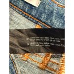 ZARA  Bootcut High Rise Straight Jean Stretch Raw Hem Zip Button 2 Blue #3324 Photo 8