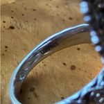 Natural White Buffalo Sterling Silver Cocktail Ring Size 8 Photo 7