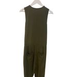 Heartloom  small olive green sleeveless jumpsuit vneck small drawstring waist Photo 5