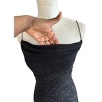 Windsor  Sparkling Mermaid Glitter Dress Ruched Side Slit Spaghetti Straps Sz S Photo 7