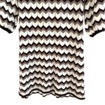 Alice + Olivia knit brown cream white chevron stripe mini sweater dress Photo 2