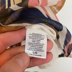 Pleione NWT  Women's‎ L Colorful Tropical Leaf Print Sleeveless Ruffle Blouse Top Photo 4