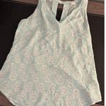 Old Navy 🩵🩵 Women's Aqua Tank Top With White Floral Print, XS🩵🩵 Photo 0