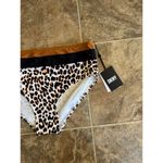 DKNY Colorblocked High Waist Bikini Bottoms Size Large Animal Print Photo 4