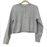 Wilfred  BABY BLUE RIBBED CROPPED HENLEY Photo 0