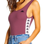 Kappa  Bodysuit in Burgundy Size Medium Photo 0