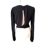 STILLWATER CLOTHING Mila‎ Wrap Crop Top NWT Sz Medium Black Photo 2
