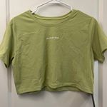 Alphalete NWT Light Green Women's Signature Mesh Logo Crop Top Size Small Photo 0