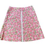 Bay Studio Petite Pink Green White Retro Preppy Feminine Floral Lace Skirt Size 10P Photo 0