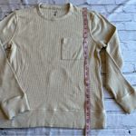Gilly Hicks  Long Sleeve Top Waffle Knit Crew Neck Small Neutral T-shirt EUC Photo 8