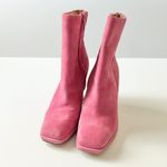 Sam Edelman NEW Jaye Platform Ankle Boot Pink Suede Square Toe Block Heel Size 7 Photo 1