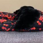 Victoria's Secret Black & Red Cherry Satin Slipper Photo 2