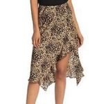Leopard print midi skirt with ruffle slit Photo 2