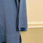 Lafayette 148 Cornflower Blue Cashmere Faux Silk Trim Sweater Top Extra Small P Size XS Photo 5