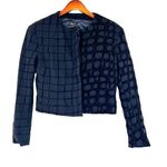 Missoni black contrast pattern cropped jacket circles squares 97% wool 42/ US 6 Photo 0