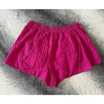 Victoria's Secret  Pink Metallic Stripes Tie Front Pull On Shorts Size XL NWOT Photo 3