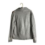 Eddie Bauer  Gray Women's XL Toggle Button Sweater Brown Tan Fisherman Wool Blend Photo 6