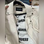 Guess White/cream/ivory vegan/faux Leather biker Jacket sz M Y2K vintage Photo 1