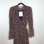 Diane Von Furstenberg DVF shirred leopard printed midi wrap dress‎ NWT Photo 6