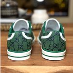 Gucci NEW Women's US Size 10 Tennis 1977 GG Logo Green Canvas Low-Top Sneakers Photo 7