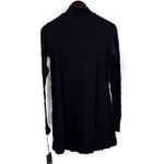 Michael Lauren Sweater Dress Black Ribbed Mock Neck Long Sleeve Tunic Small Photo 3